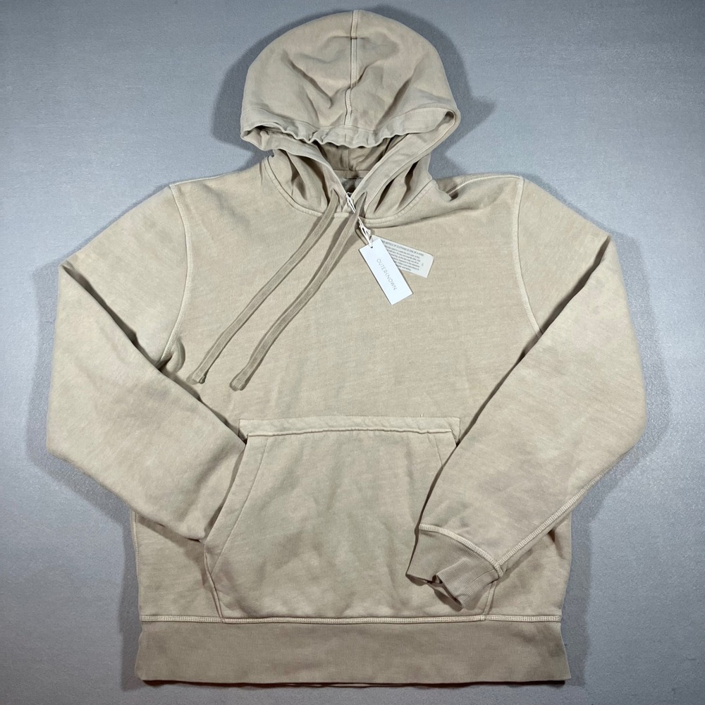 NWT Outerknown Hightide Hoodie Mens M Desert Sand Organic Cotton Eco-Friendly